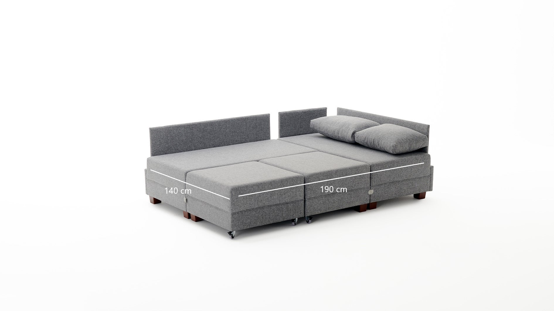 Erleben Sie das Fly Left - Anthracite: Ein elegantes Ecksofa-Bett, das mit modernem Design und außergewöhnlichem Komfort Ihr Zuhause bereichert.