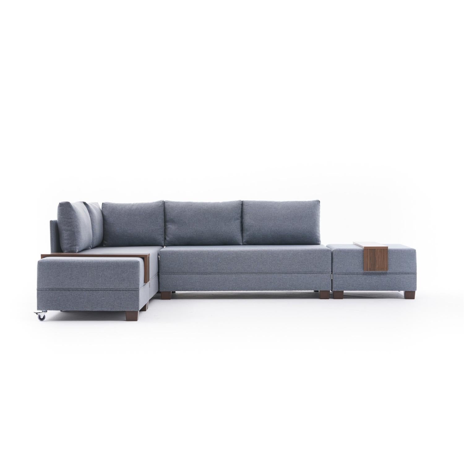Entdecken Sie das Fly Left Bettsofa in stilvollem Blau – ein elegantes Ecksofa, das Komfort und Funktionalität vereint und jeden Raum aufwertet!