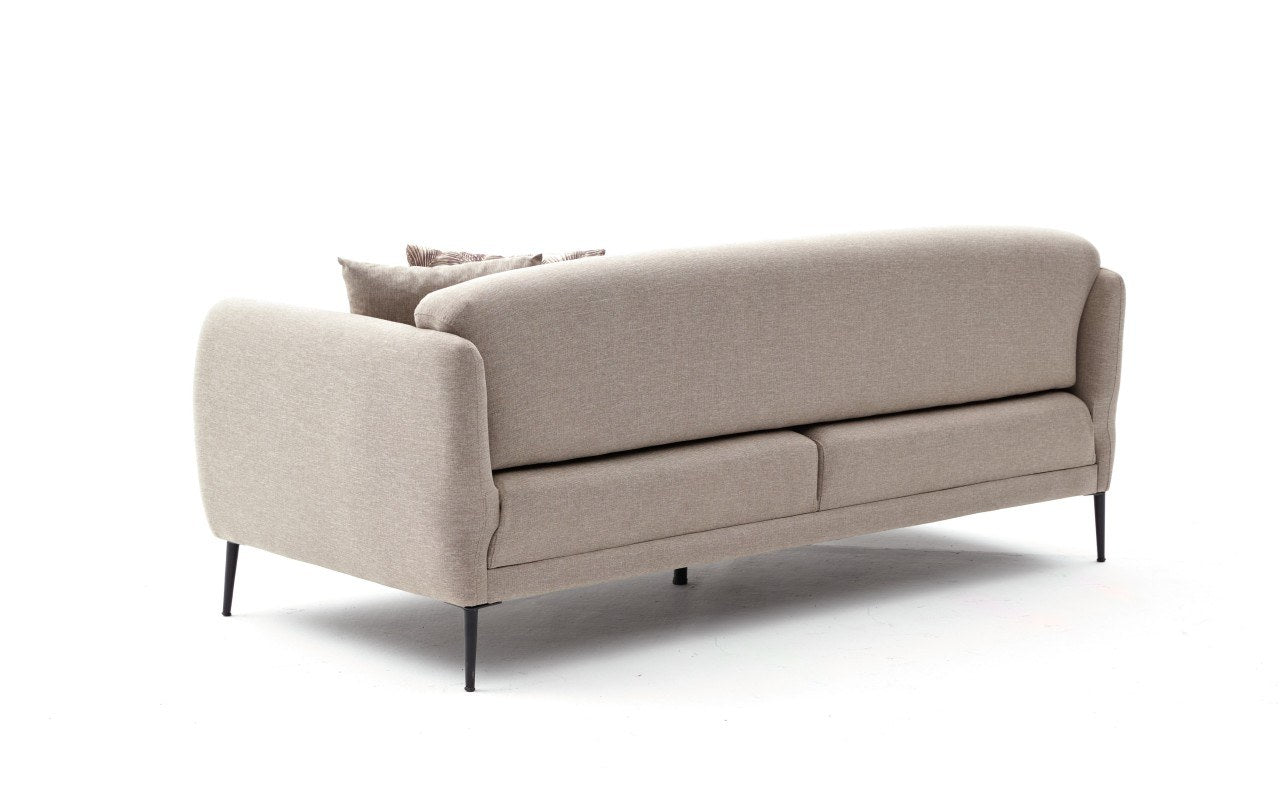 Erleben Sie das Venus 3 Bettsofa in Sahne von Atelier Del Sofa – ein stilvolles Möbelstück, das Komfort und Funktionalität für Ihr Zuhause bietet.