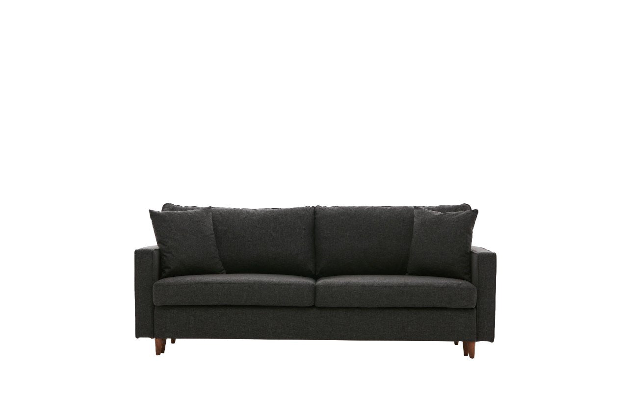 Erleben Sie das elegante Eva Bettsofa in Anthrazit – die perfekte Kombination aus Funktionalität und Stil für Ihr Zuhause!