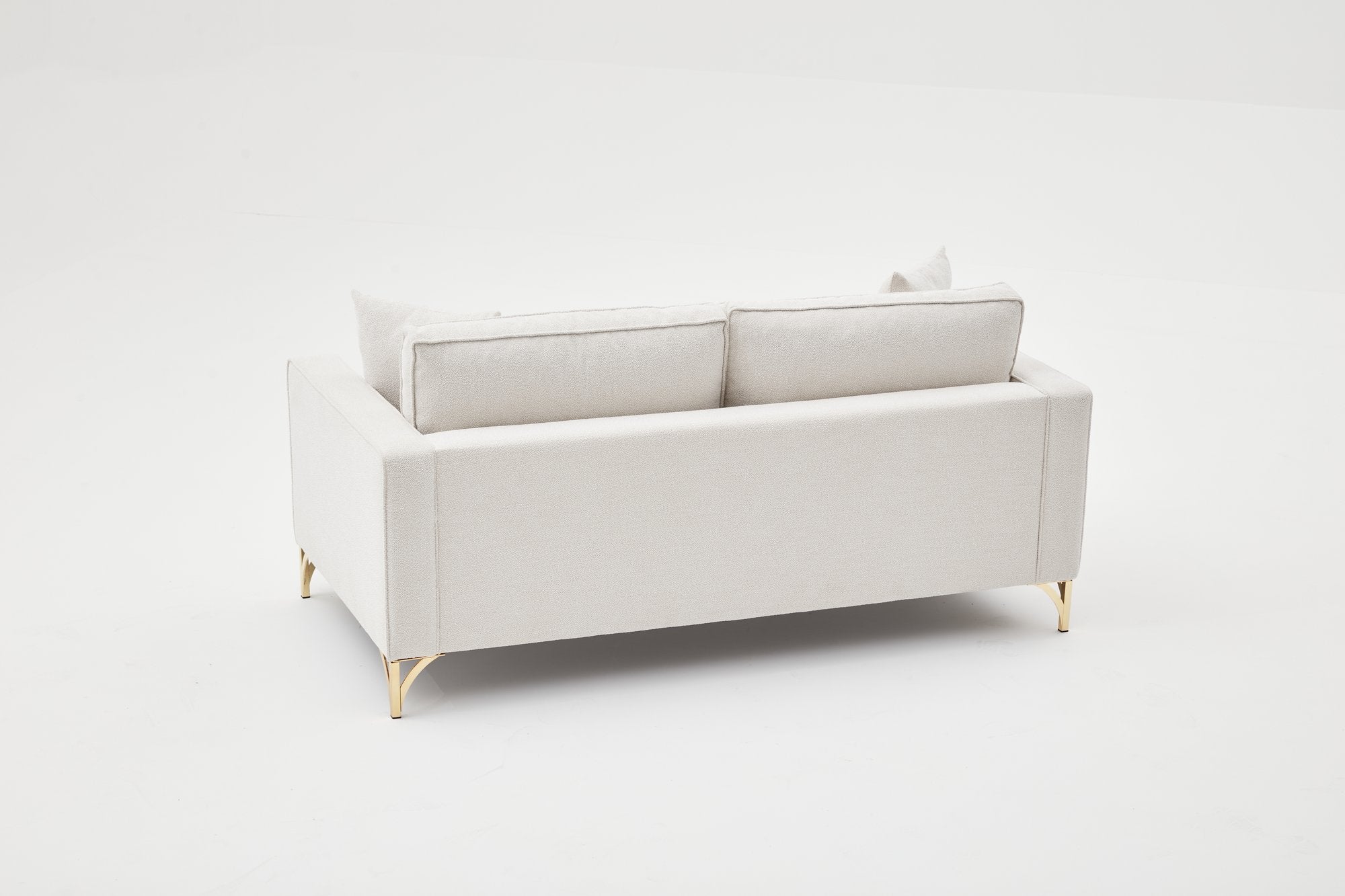 Entdecken Sie das exquisite 2er Sofa "Berlin" in Creme und Gold von Atelier Del Sofa. Ein stilvolles Möbelstück, das Eleganz und Komfort perfekt kombiniert.