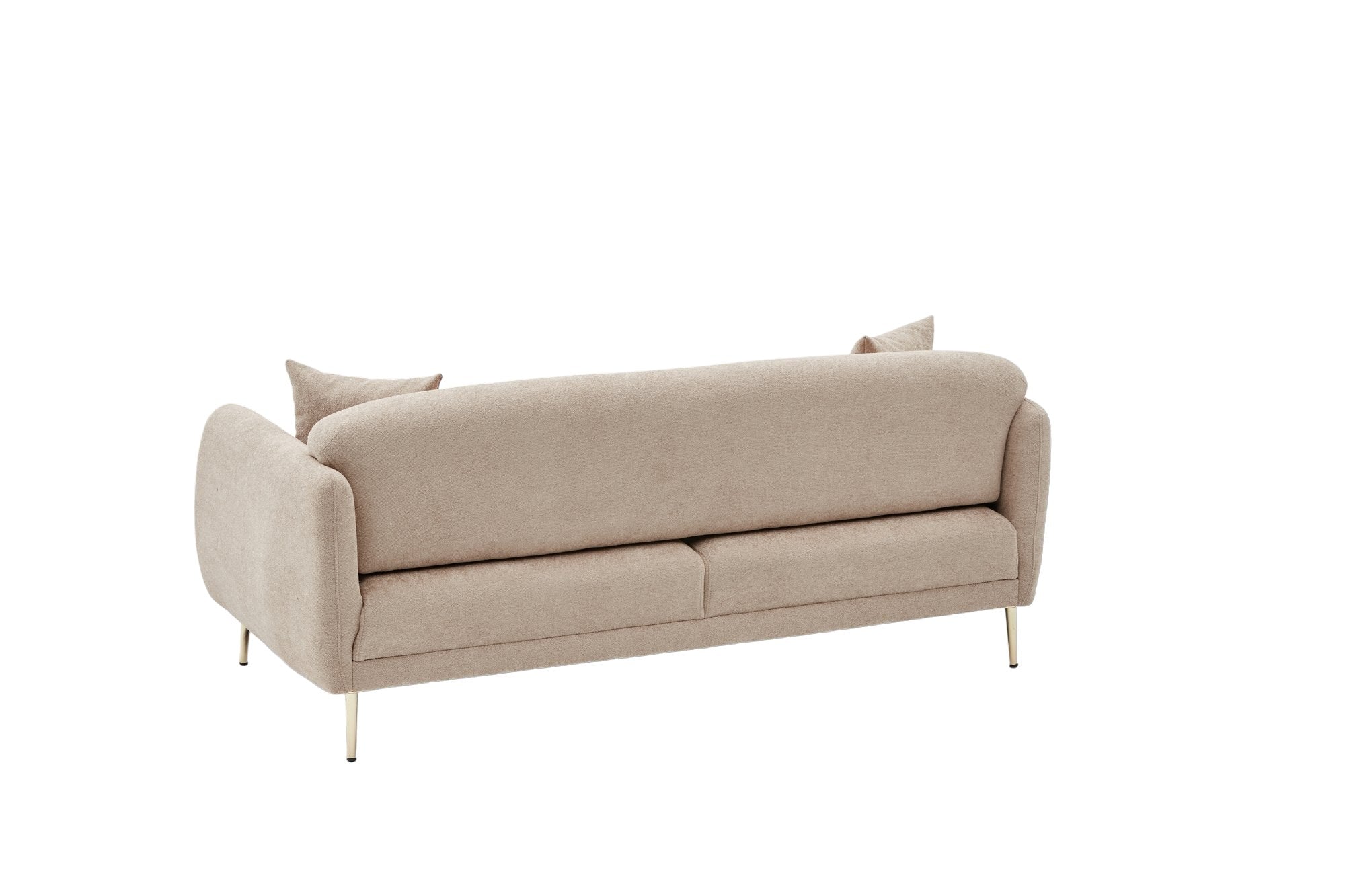 Erleben Sie das elegante Simena - Beige Bettsofa von Atelier Del Sofa, das mit luxuriösem Komfort, pflegeleichtem Stoff und vielseitiger Funktionalität überzeugt.