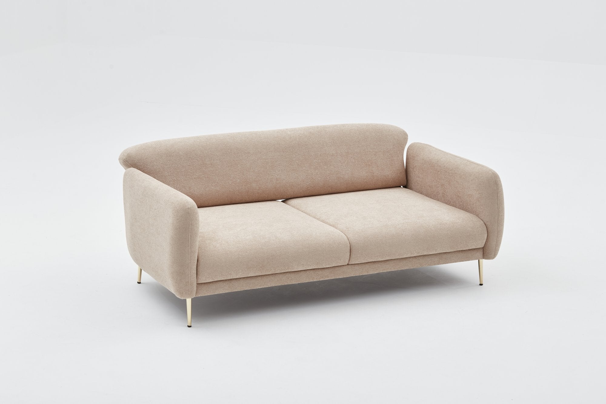 Erleben Sie das elegante Simena - Beige Bettsofa von Atelier Del Sofa, das mit luxuriösem Komfort, pflegeleichtem Stoff und vielseitiger Funktionalität überzeugt.