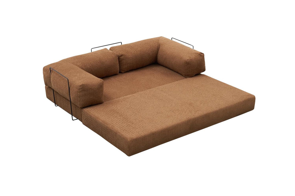 Comfort 3er Sofa - Braun in Braun präsentiert im Onlineshop von KAQTU Design AG. 3er Sofa ist von Atelier Del Sofa