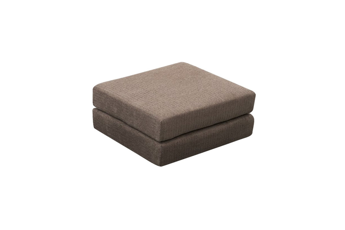 Grauer Pouf Comfort aus 100% Chenille-Stoff, quadratische Form, 95x95x43 cm, mit Weichschaum-Sitzfläche von Atelier Del Sofa.