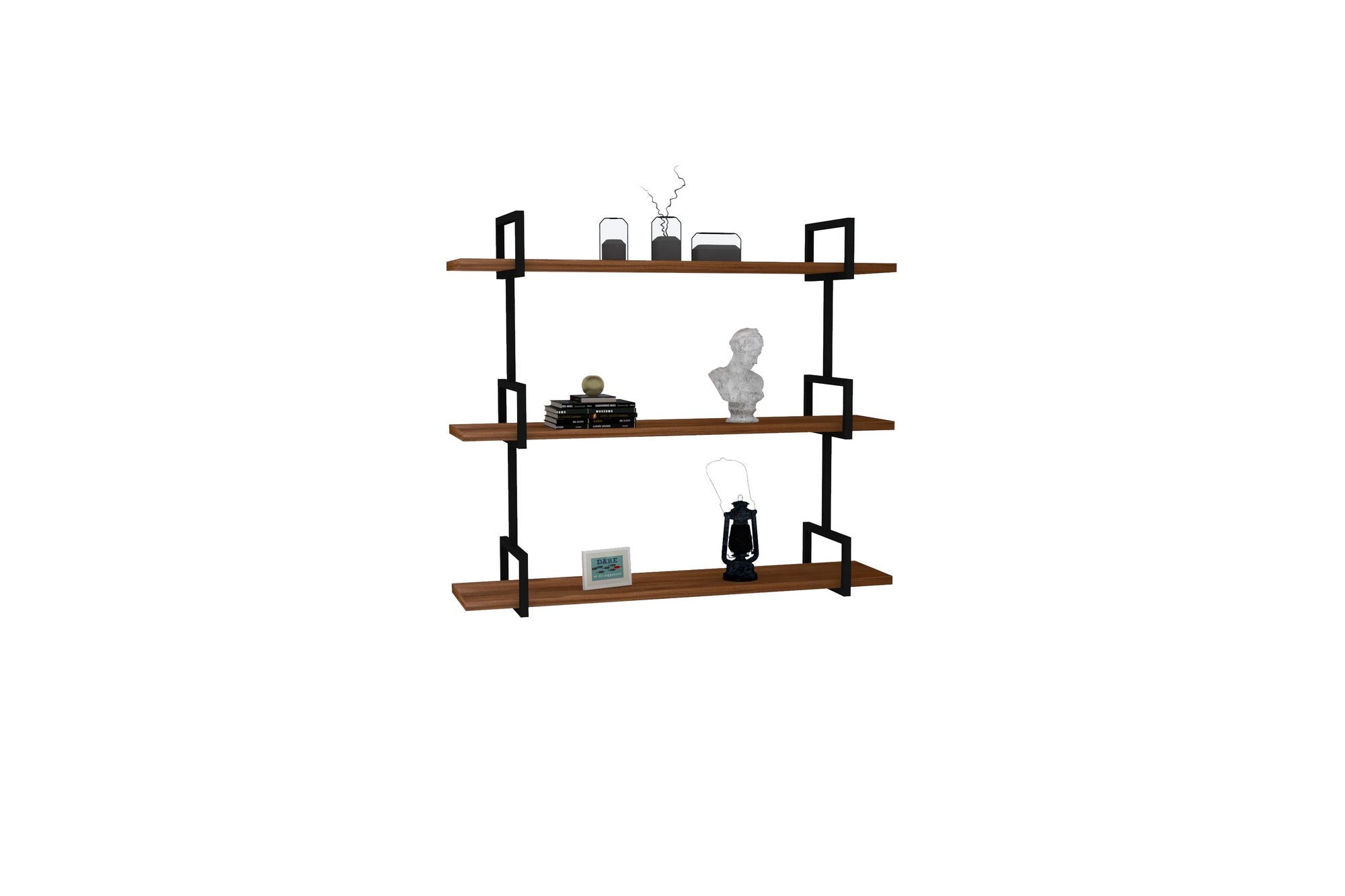 Uras - Walnut in Walnuss präsentiert im Onlineshop von KAQTU Design AG. Wandregal ist von Hanah Home