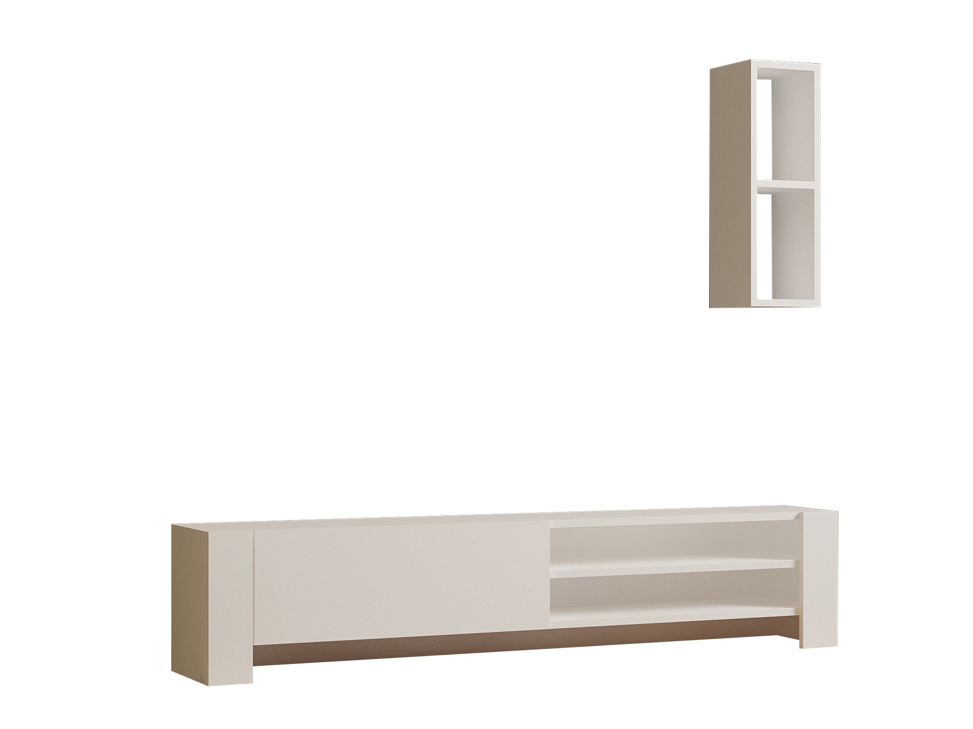 Naz - White in Weiss präsentiert im Onlineshop von KAQTU Design AG. TV-Möbel ist von Hanah Home