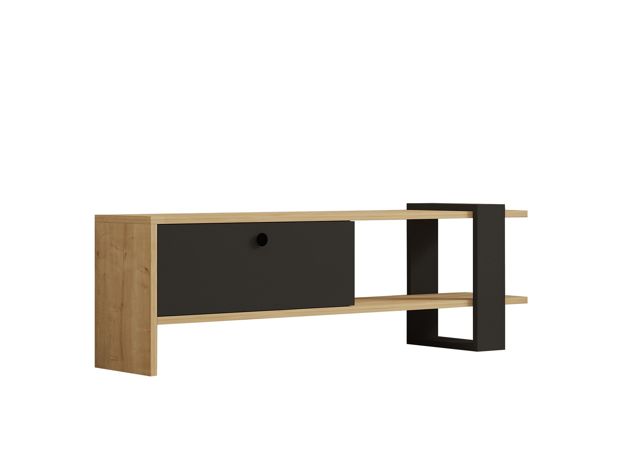 Yonca in Anthrazit Eiche präsentiert im Onlineshop von KAQTU Design AG. Sideboard ist von Hanah Home