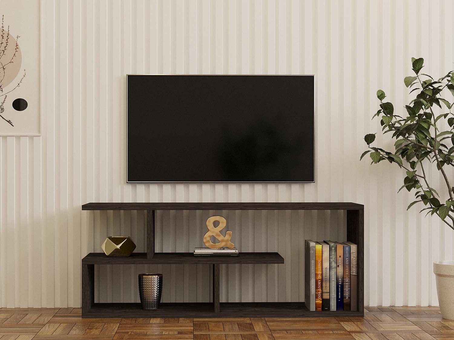 Erleben Sie das stilvolle Cafu Sideboard in Schwarz von Hanah Home. Perfekte Kombination aus skandinavischer Eleganz und praktischer Vielseitigkeit für Ihr Zuhause.