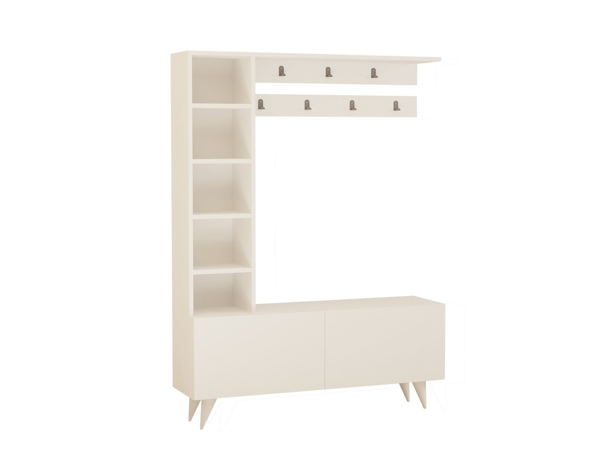 Bahar in Weiss präsentiert im Onlineshop von KAQTU Design AG. Garderobe ist von Hanah Home