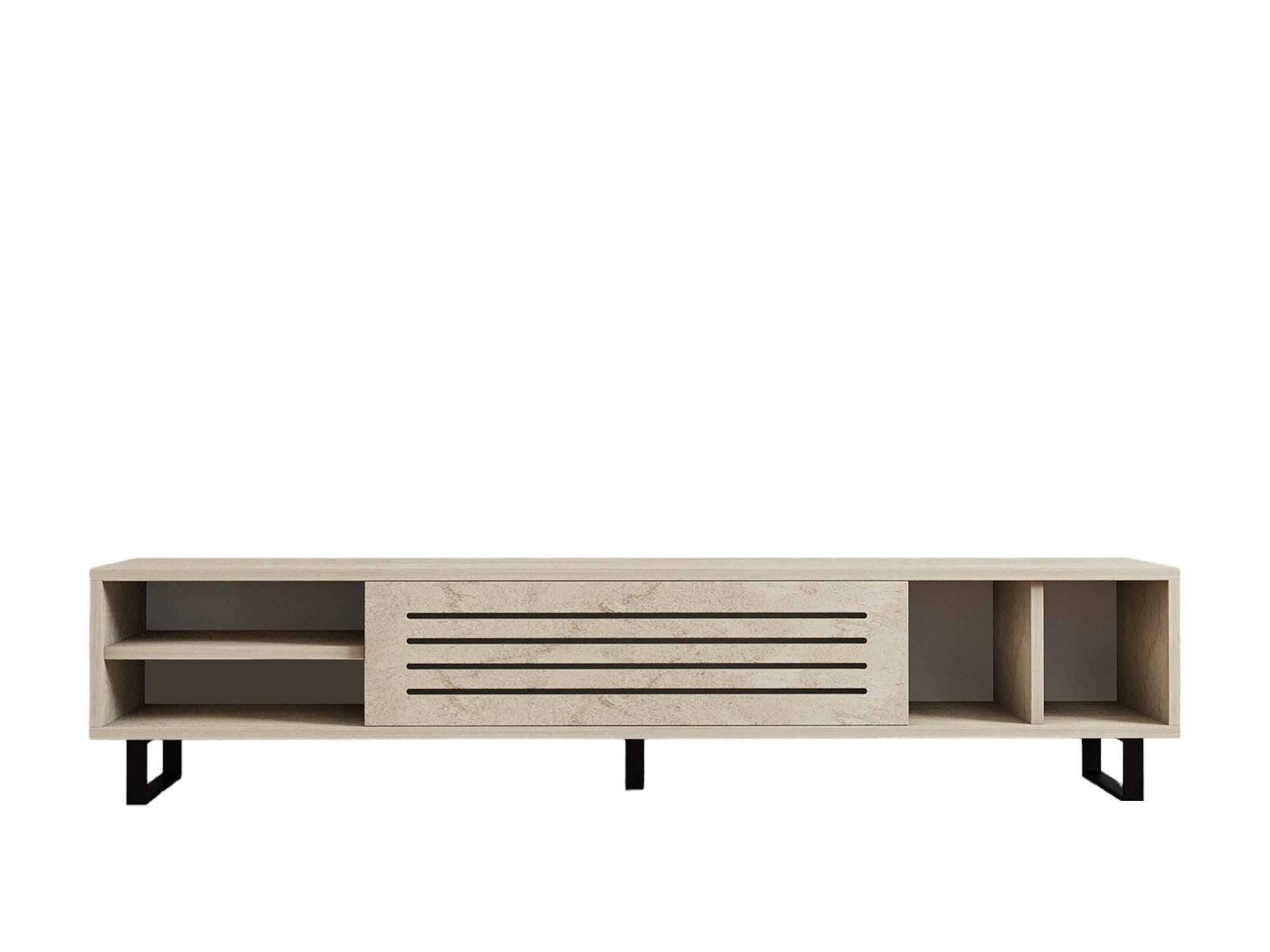 Erleben Sie das Safir Sideboard in Travertin von Hanah Home – ein elegantes Möbelstück, das Stil und praktischen Stauraum vereint.