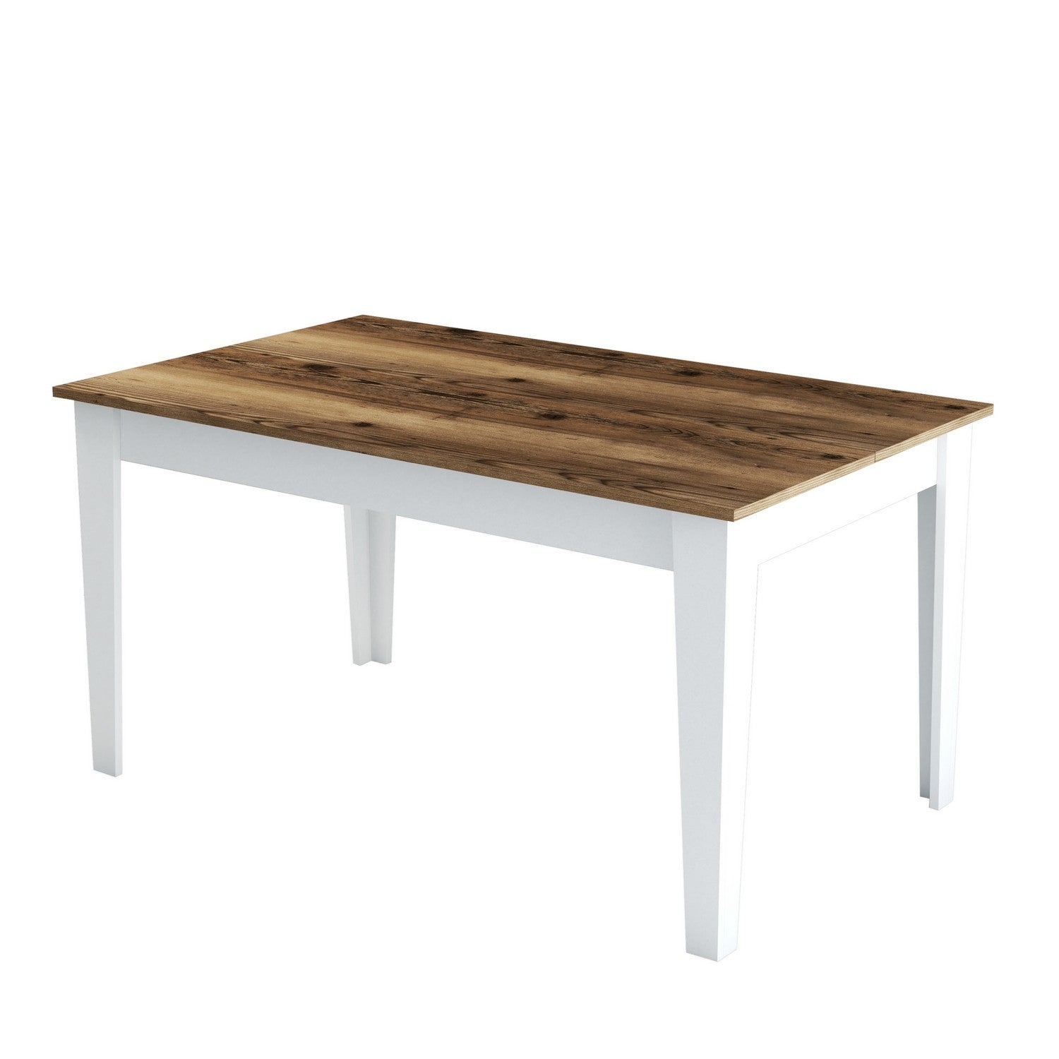 Milan 520 - Walnut, White in Walnuss Weiss präsentiert im Onlineshop von KAQTU Design AG. Esstisch ist von Hanah Home