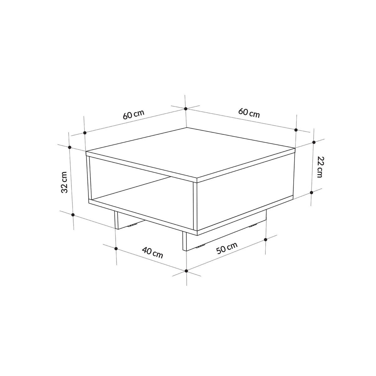 Hola Sofatisch - Anthrazit in Anthrazit präsentiert im Onlineshop von KAQTU Design AG. Couchtisch ist von Hanah Home
