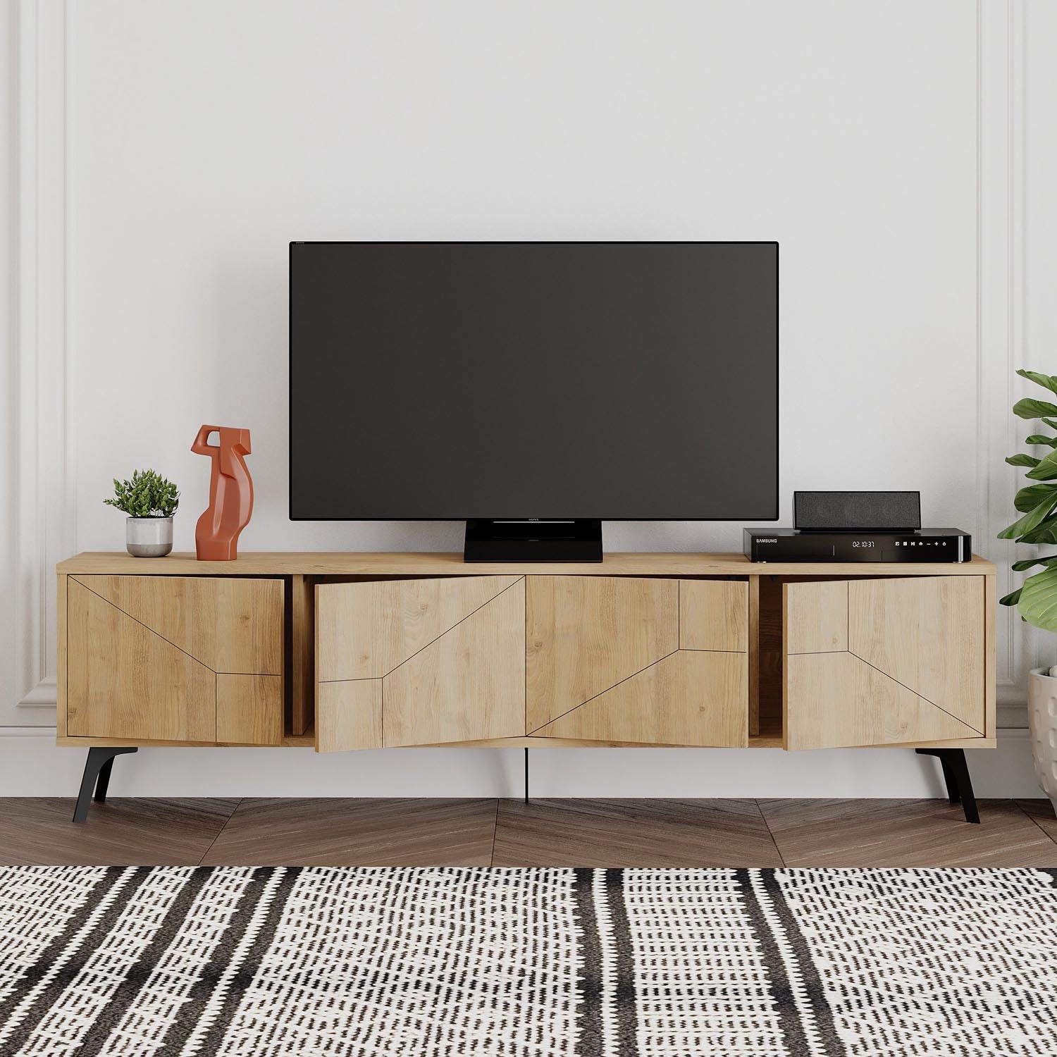 Entdecken Sie das Dune Sideboard in Eiche von Hanah Home – ein elegantes Möbelstück, das Stil und Funktionalität vereint. Perfekt für Ihr Zuhause!