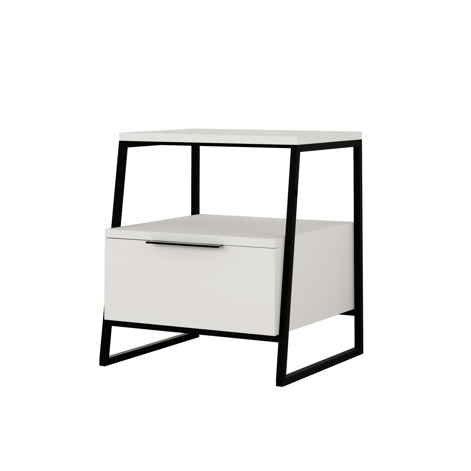 Pal - White in Weiss präsentiert im Onlineshop von KAQTU Design AG. Nachttisch ist von Hanah Home