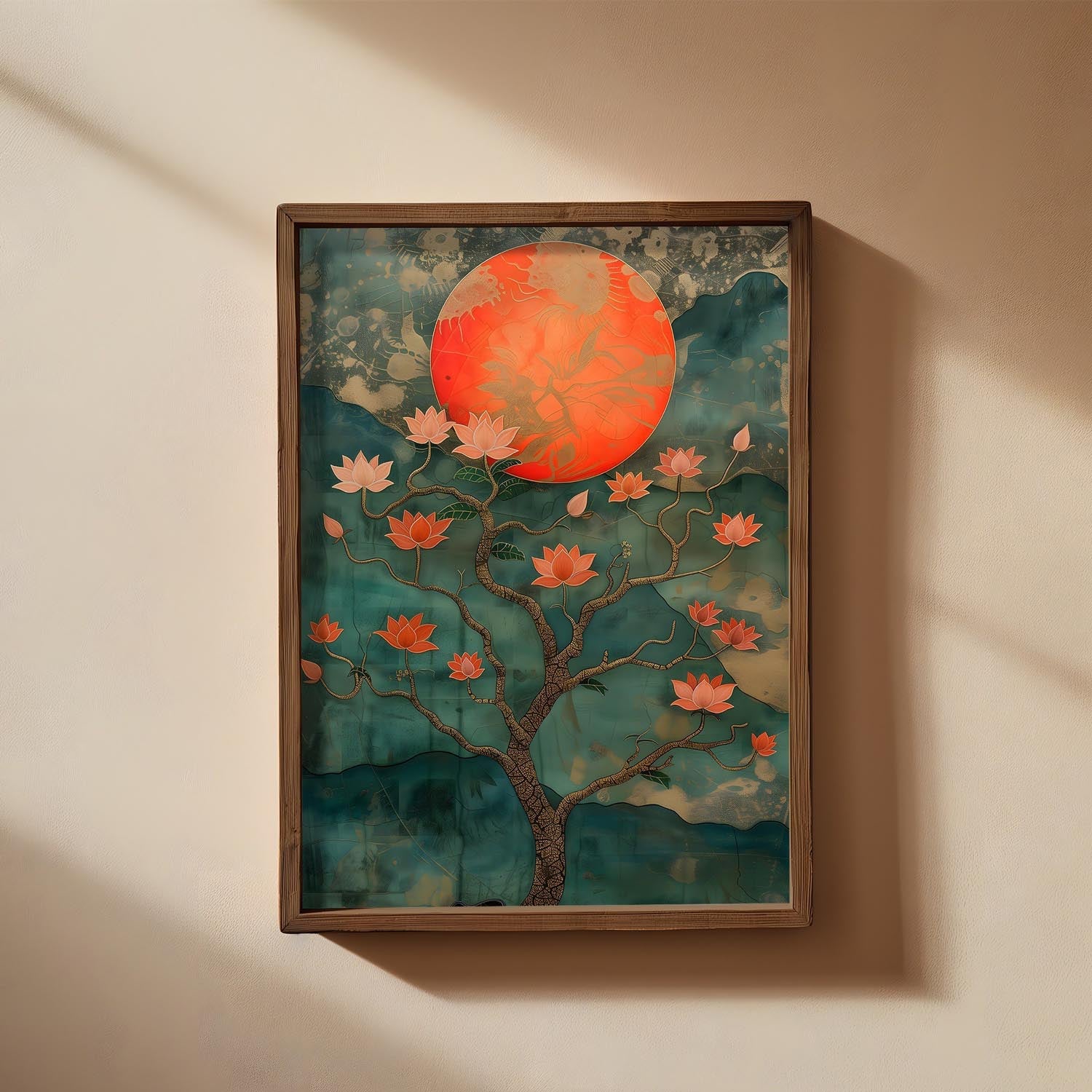 Verleihen Sie Ihrem Zuhause mit dem AI145 von Wallity einen Hauch von Eleganz. Dieses lebendige, gerahmte MDF-Gemälde ist der perfekte Blickfang für jeden Raum.