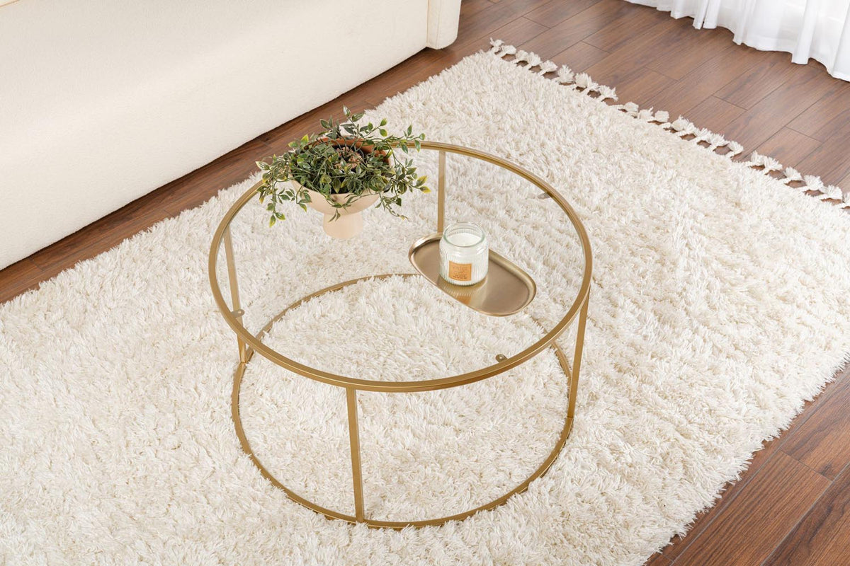 Aurum Sofatisch - Gold Transparent in Gold Transparent präsentiert im Onlineshop von KAQTU Design AG. Couchtisch ist von Nordure