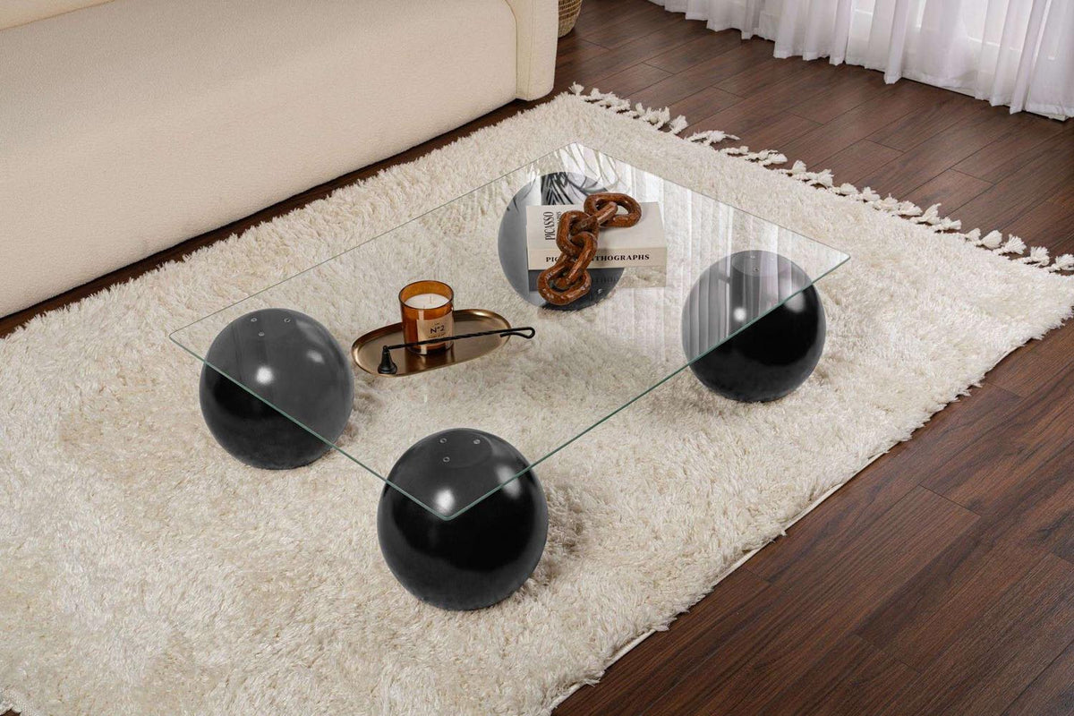 Sera Sofatisch - Schwarz Transparent in Schwarz Transparent präsentiert im Onlineshop von KAQTU Design AG. Couchtisch ist von Nordure