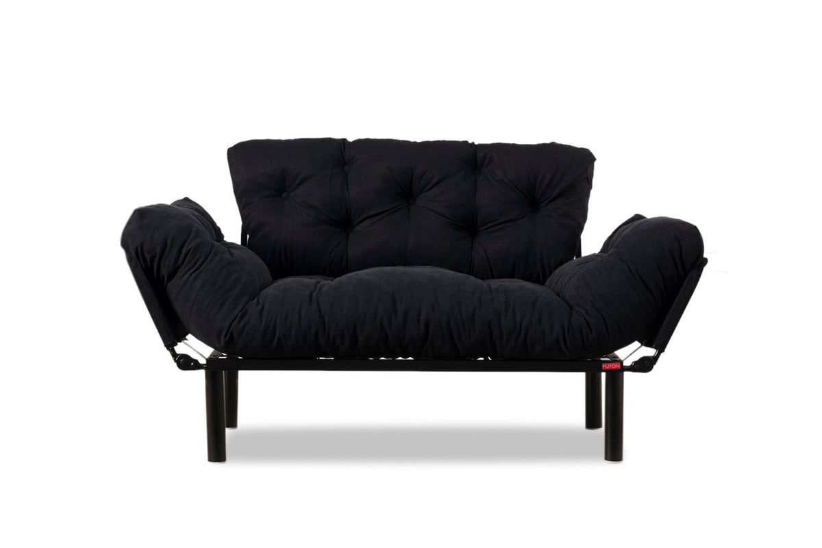 Nitta Bettsofa - Schwarz in Schwarz präsentiert im Onlineshop von KAQTU Design AG. Bettsofa ist von Atelier Del Sofa