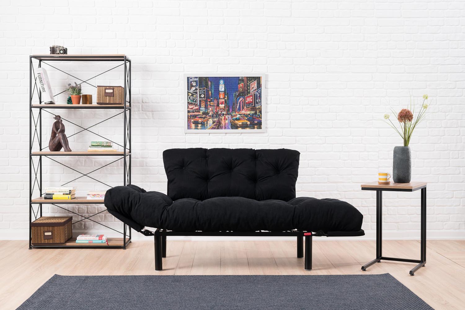 Entdecken Sie das Nitta Bettsofa in edlem Schwarz von Atelier Del Sofa – die perfekte Kombination aus modernem Design, Komfort und Funktionalität für Ihr Zuhause.
