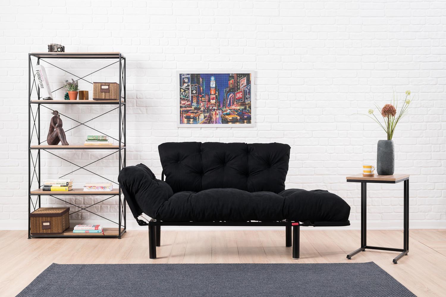 Entdecken Sie das Nitta Bettsofa in edlem Schwarz von Atelier Del Sofa – die perfekte Kombination aus modernem Design, Komfort und Funktionalität für Ihr Zuhause.