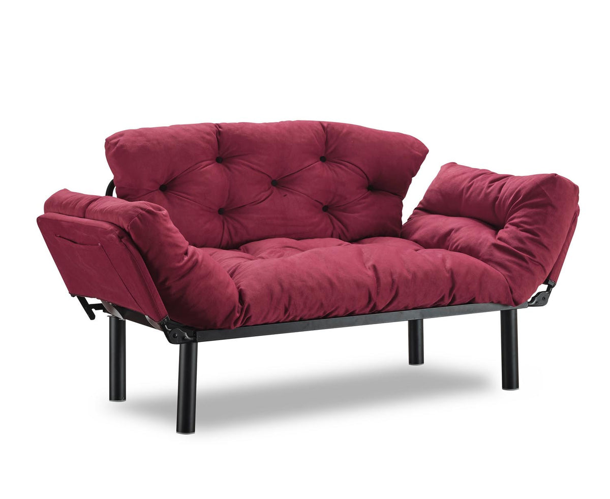 Nitta Bettsofa - Maroons in Maroons präsentiert im Onlineshop von KAQTU Design AG. Bettsofa ist von Atelier Del Sofa
