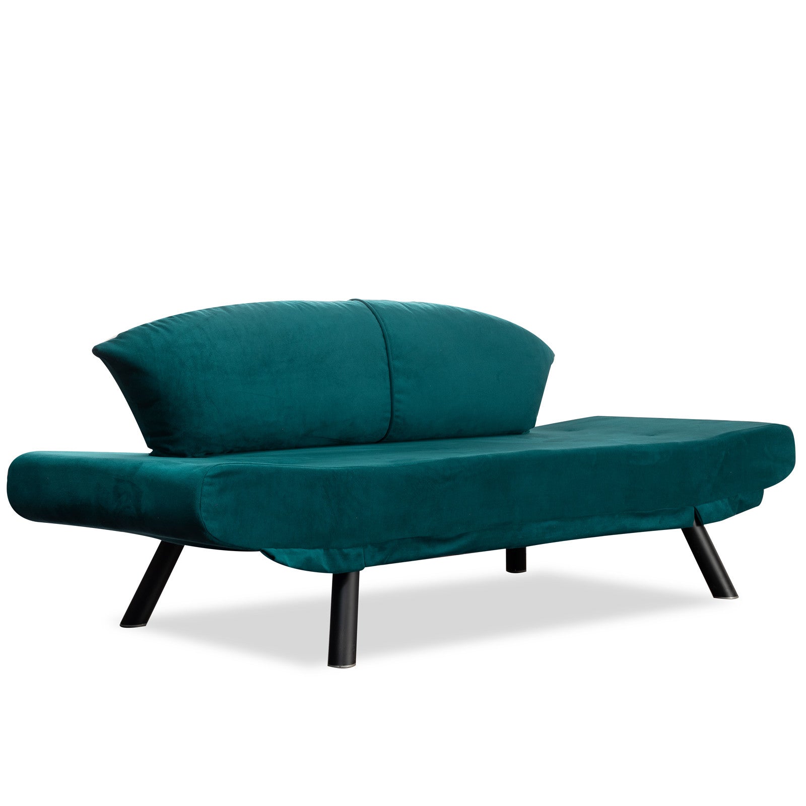 Erleben Sie das Genzo Bettsofa in stilvollem Petrol Blau – ein elegantes Möbelstück, das Komfort und Vielseitigkeit für jeden Raum bietet.
