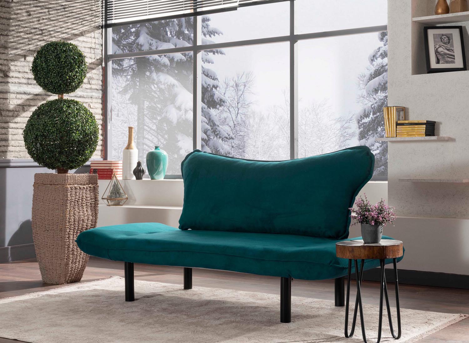 Erleben Sie das vielseitige Chatto Bettsofa in elegantem Petrol Blau – ideal für stilvolle Wohnräume und gemütliche Übernachtungen!
