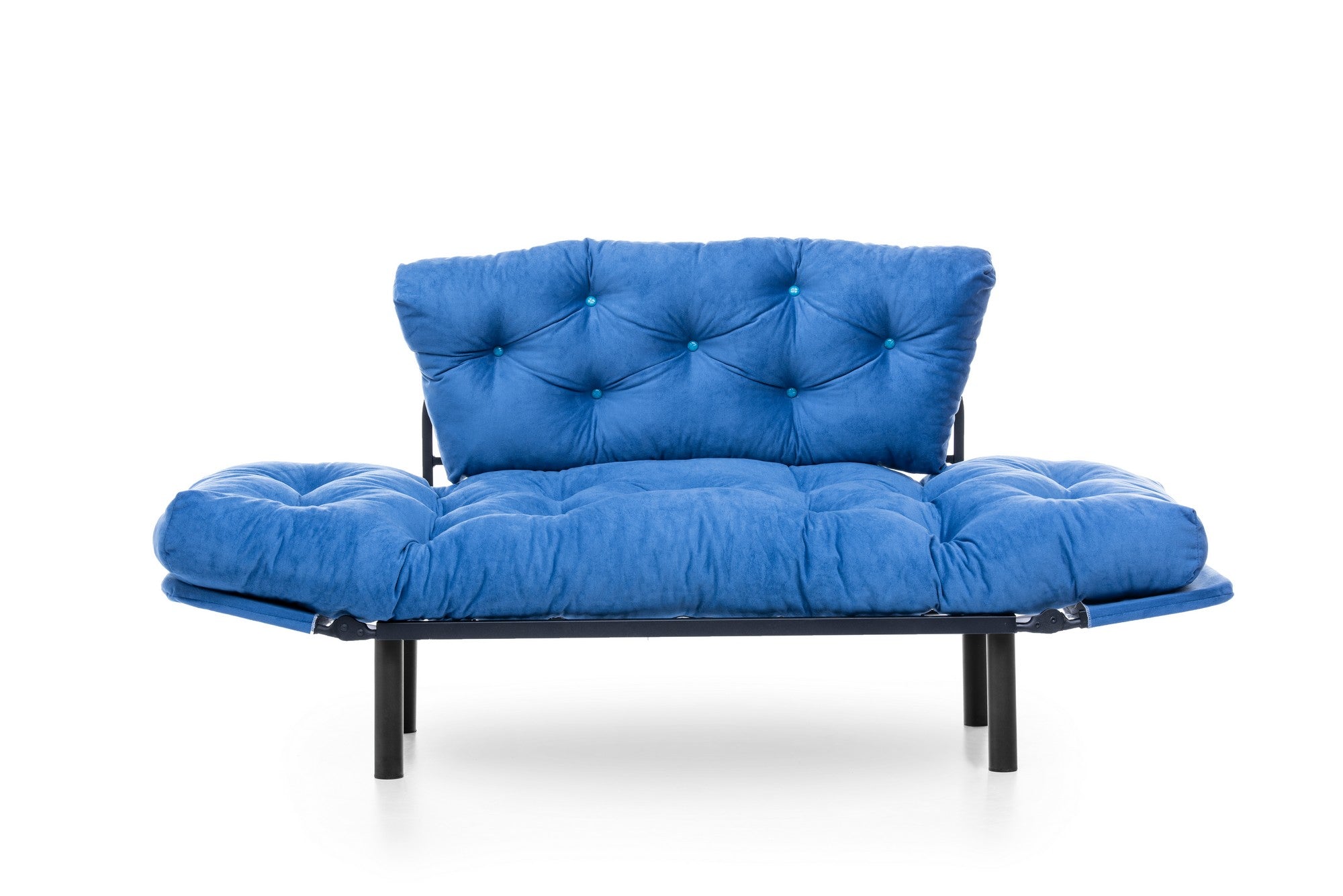 Erleben Sie das Nitta Bettsofa in Blau von Atelier Del Sofa – stilvoll, platzsparend und ideal für entspannte Nächte und gemütliche Abende.