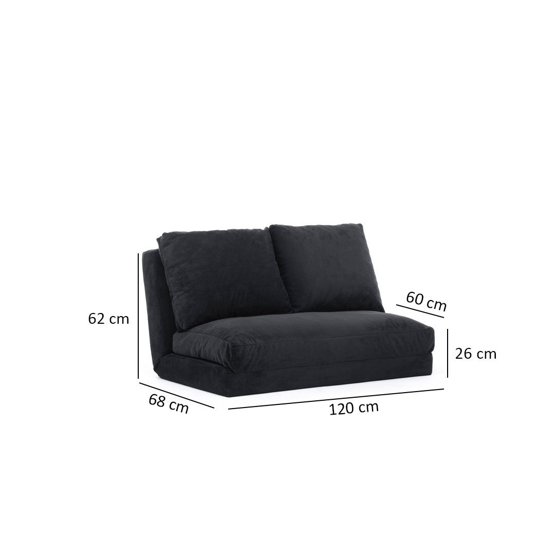 Taida Bettsofa - Schwarz in Schwarz präsentiert im Onlineshop von KAQTU Design AG. Bettsofa ist von Atelier Del Sofa