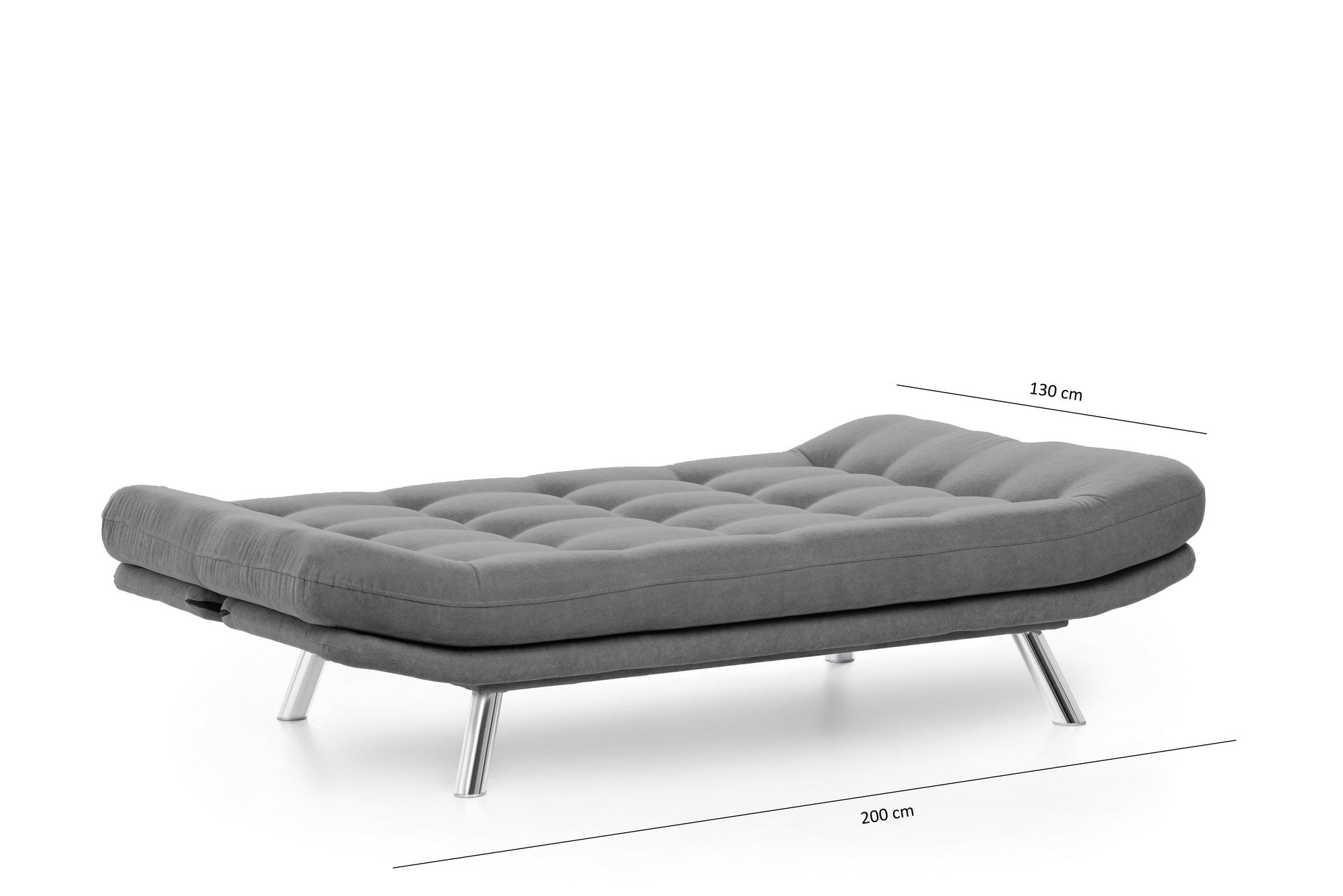 Erleben Sie das Misa Sofabed in Grau von Atelier Del Sofa – ein modernes 3-Sitz-Sofa-Bett, das Komfort, Stil und praktische Nutzung perfekt kombiniert.