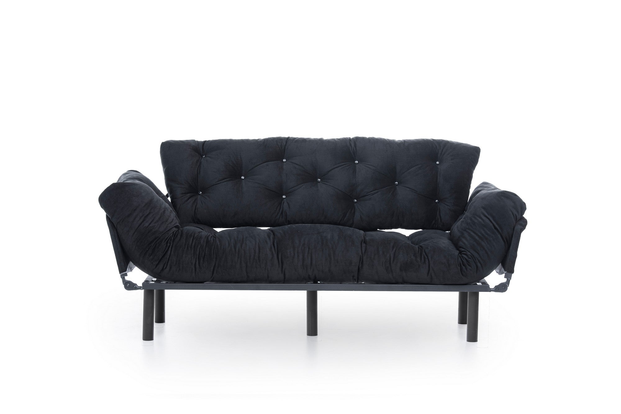 Nitta Triple - Black in Schwarz präsentiert im Onlineshop von KAQTU Design AG. Bettsofa ist von Atelier Del Sofa