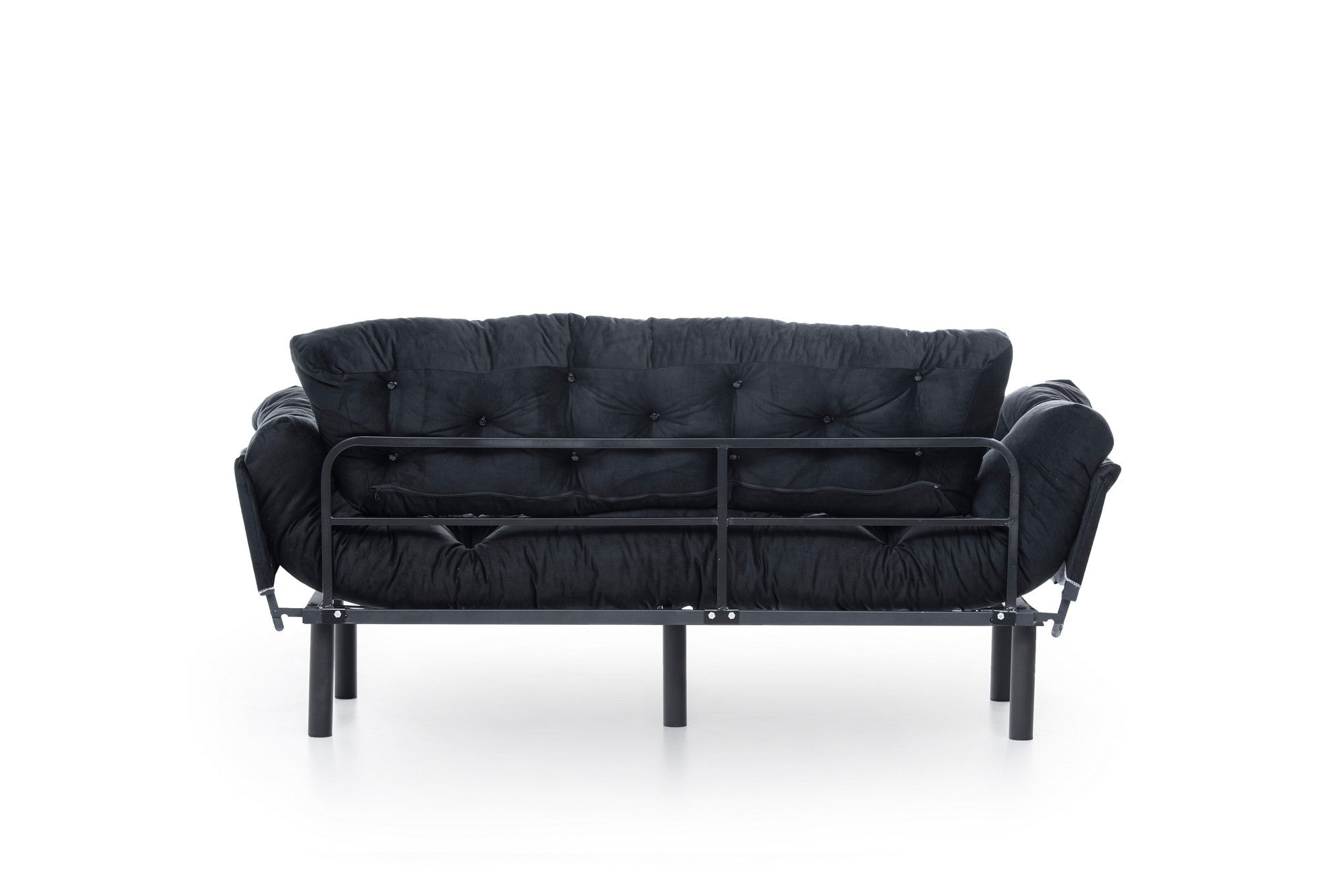 Entdecken Sie das Nitta Triple Bettsofa in edlem Schwarz von Atelier Del Sofa – die perfekte Kombination aus modernem Design und unvergleichlichem Komfort für Ihr Zuhause.