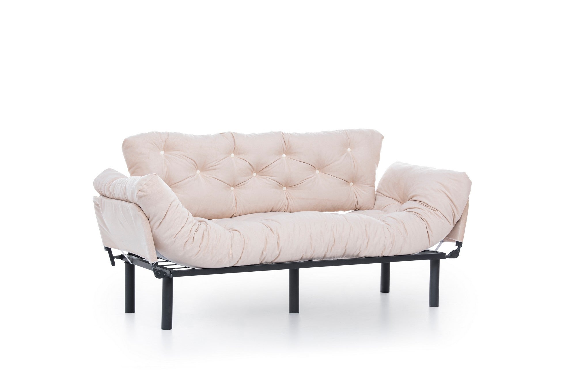 Erleben Sie das Nitta Triple Bettsofa in Sahne von Atelier Del Sofa – ein elegantes 3-Sitzer Schlafsofa, das modernen Stil und höchsten Komfort bietet.