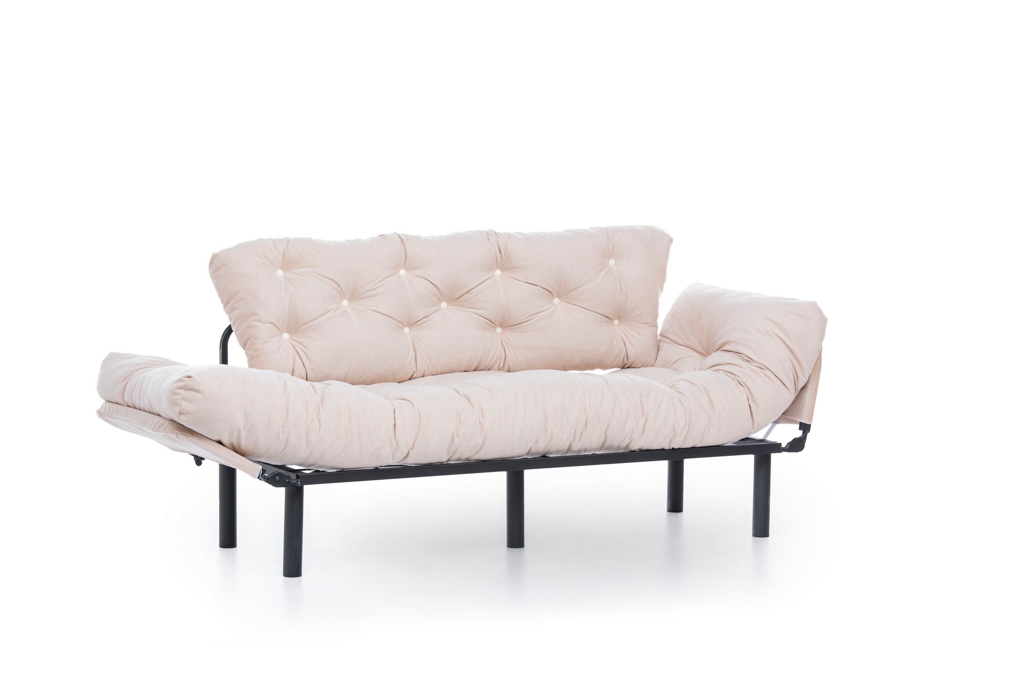 Erleben Sie das Nitta Triple Bettsofa in Sahne von Atelier Del Sofa – ein elegantes 3-Sitzer Schlafsofa, das modernen Stil und höchsten Komfort bietet.