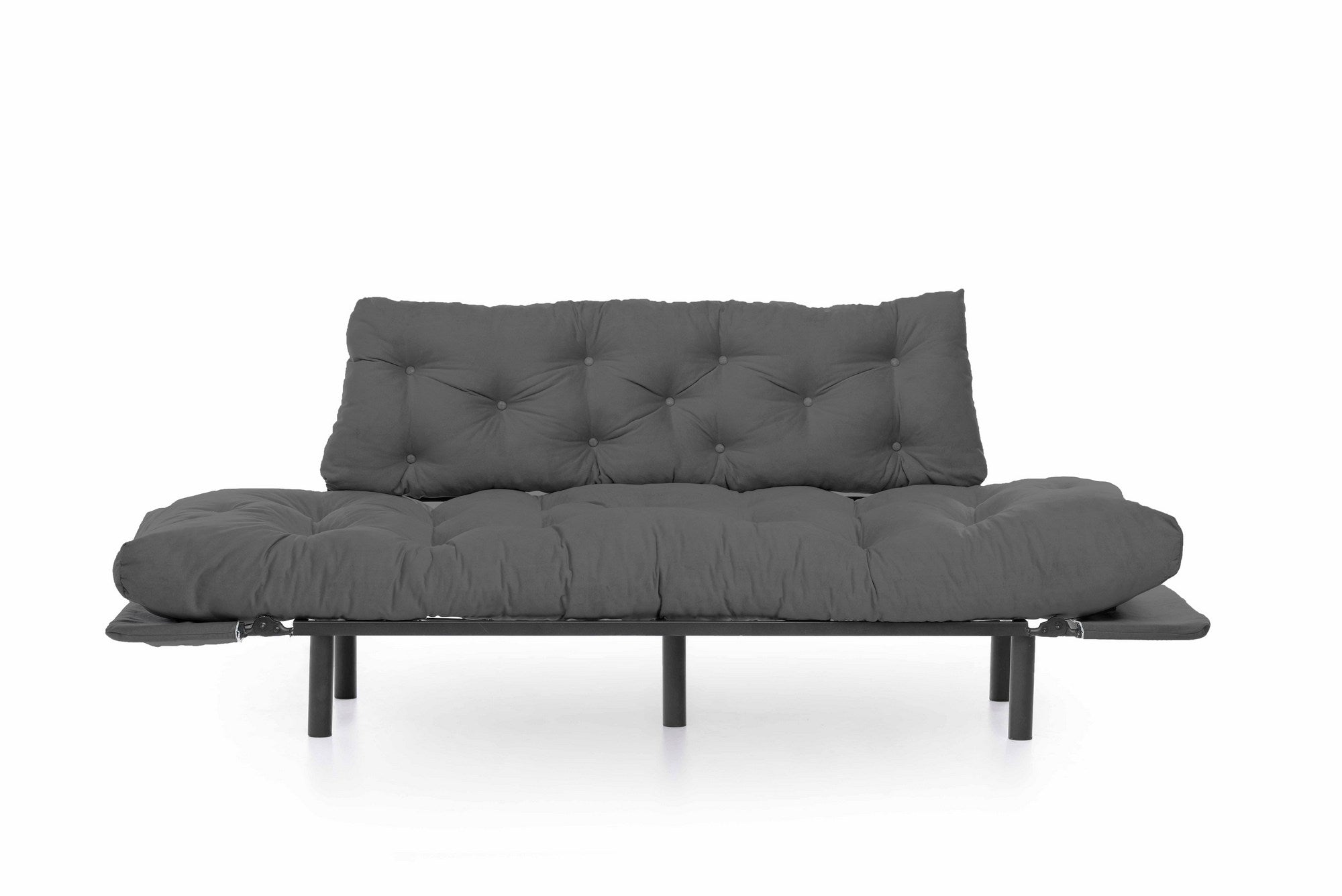 Erleben Sie das Nitta Triple Bettsofa in Grau – die perfekte Symbiose aus modernem Stil und funktionalem Schlafkomfort für Ihr Zuhause!