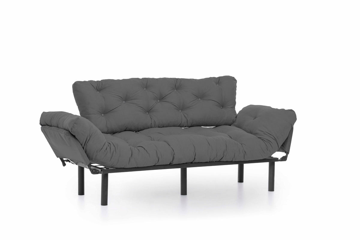 Nitta Triple Bettsofa - Grau in Grau präsentiert im Onlineshop von KAQTU Design AG. Bettsofa ist von Atelier Del Sofa
