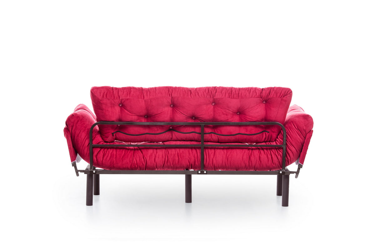 Nitta Triple Bettsofa - Maroons in Maroons präsentiert im Onlineshop von KAQTU Design AG. Bettsofa ist von Atelier Del Sofa