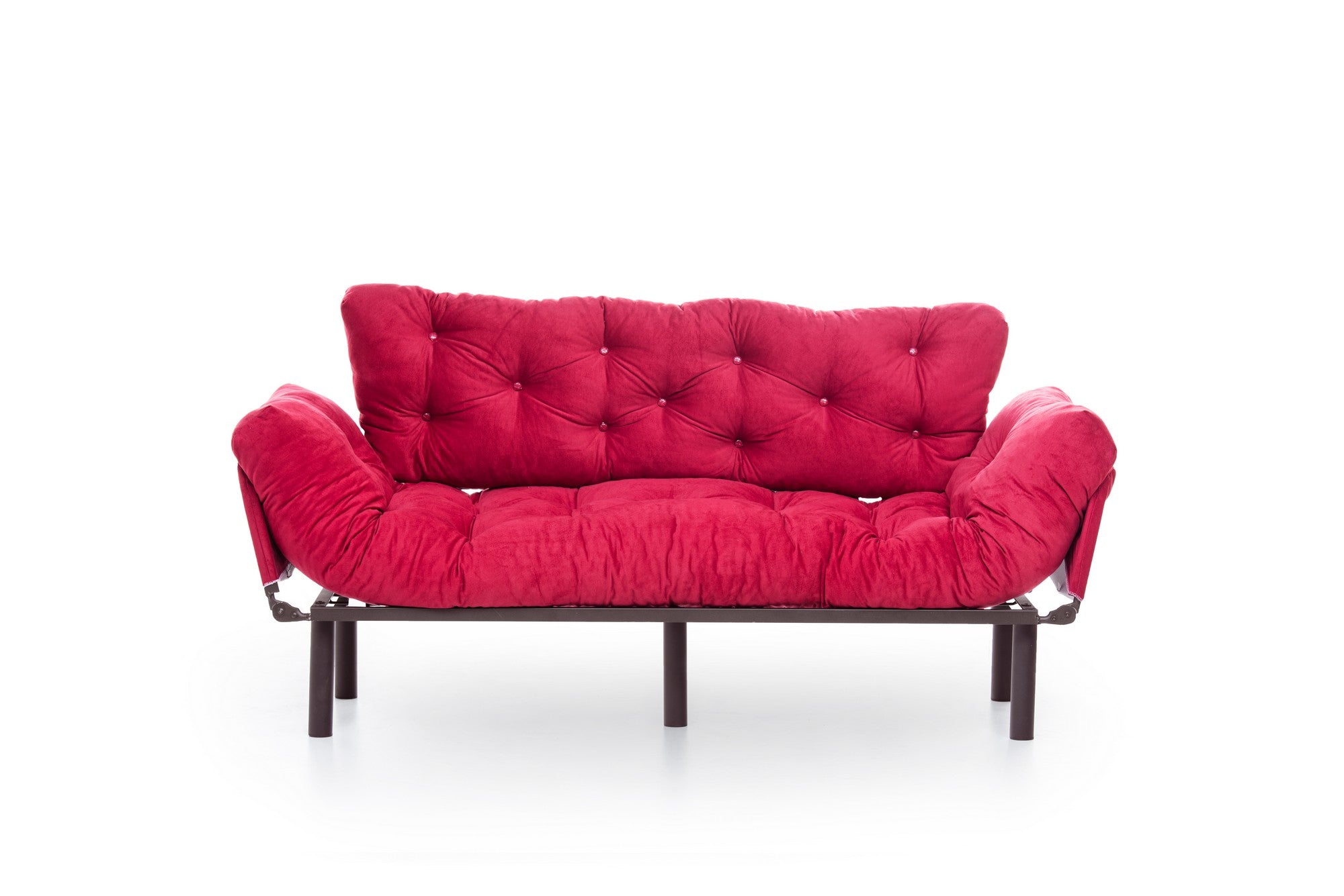 Entdecken Sie das Nitta Triple Bettsofa in Maroon von Atelier Del Sofa – ein stilvolles 3-Sitzer Sofa, das Funktionalität und Eleganz vereint.