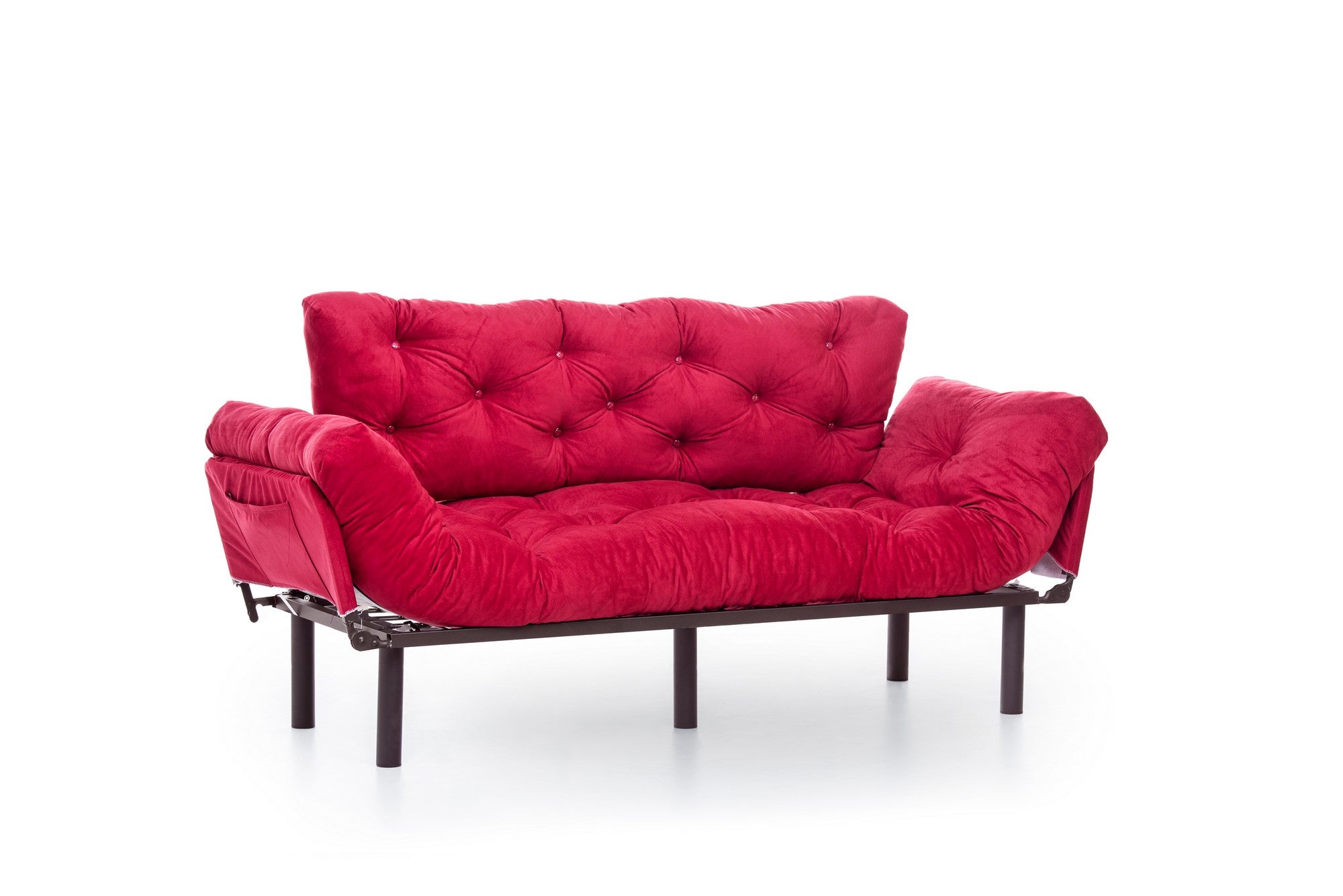 Erleben Sie das Nitta Triple Bettsofa in Maroon von Atelier Del Sofa – ein elegantes 3-Sitzer Sofa, das Komfort und modernes Design perfekt kombiniert.