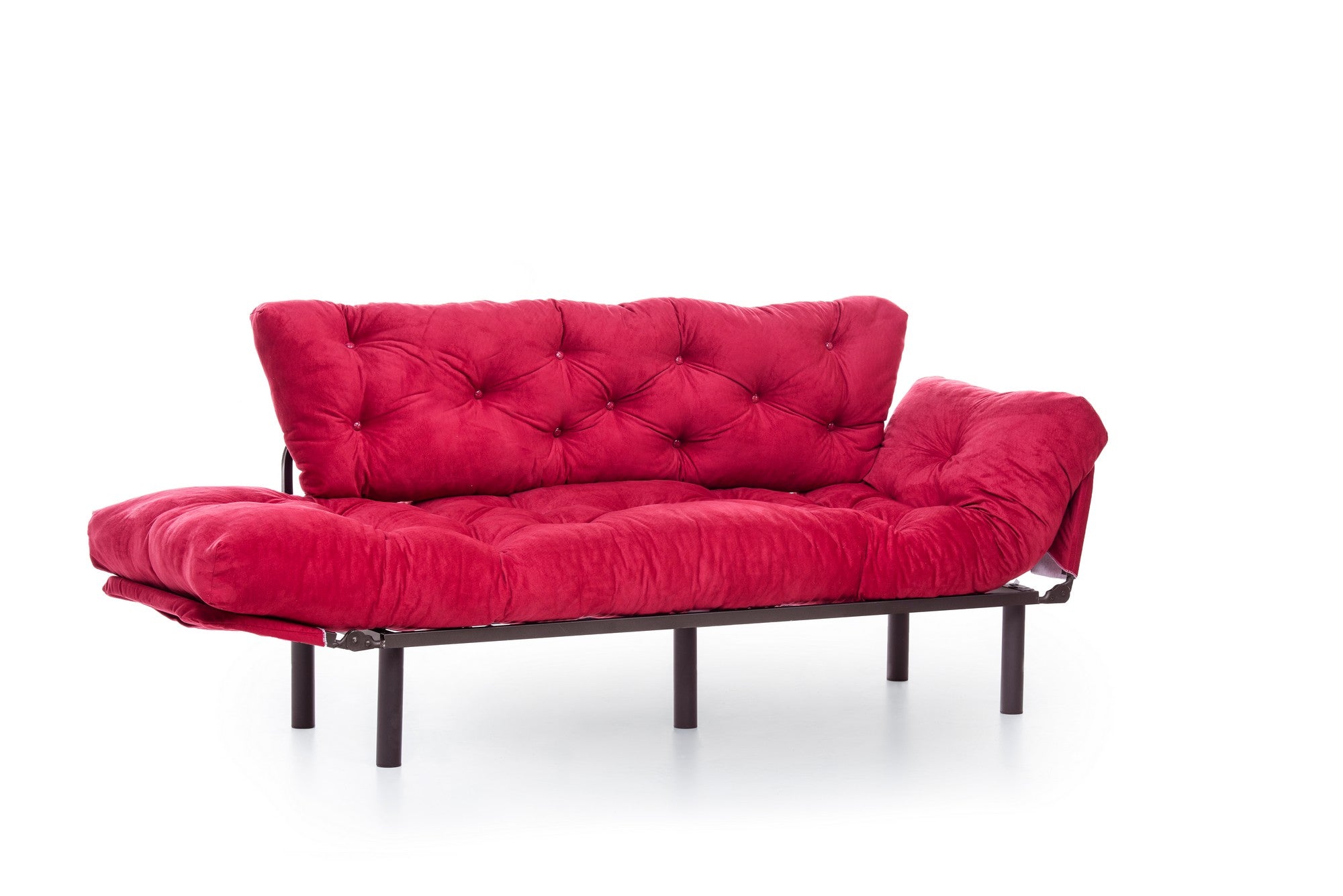 Entdecken Sie das Nitta Triple Bettsofa in Maroon von Atelier Del Sofa – ein stilvolles 3-Sitzer Sofa, das Funktionalität und zeitgenössische Eleganz vereint.