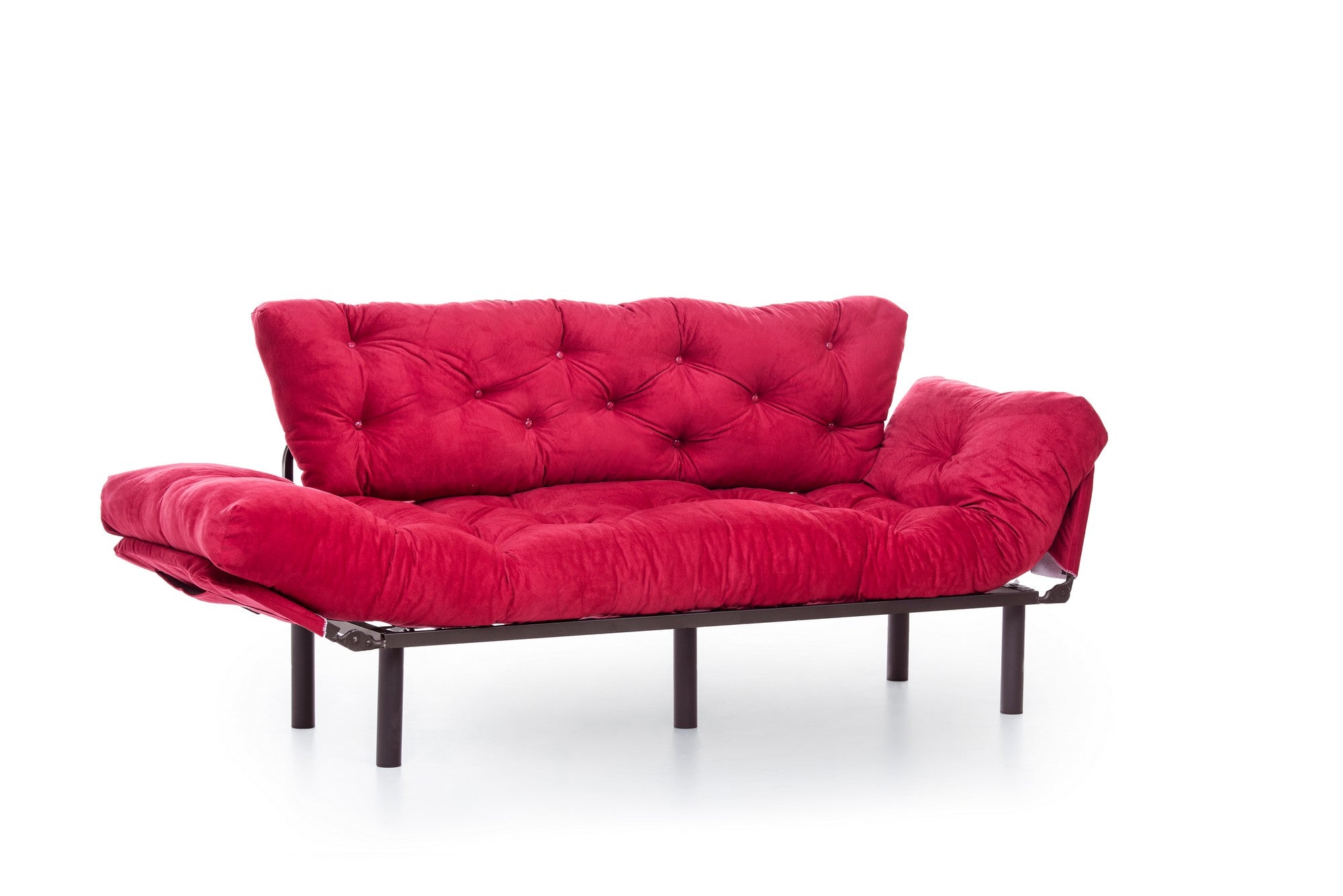 Erleben Sie das Nitta Triple Bettsofa in Maroon von Atelier Del Sofa – ein elegantes 3-Sitzer Sofa, das Komfort und modernes Design perfekt kombiniert.