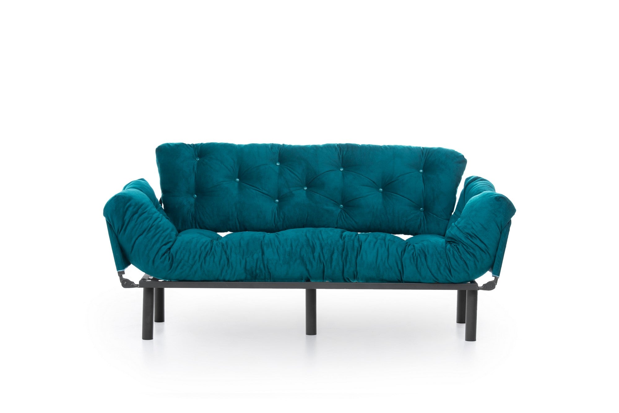 Nitta Triple - Petrol Green in Petrolgrün präsentiert im Onlineshop von KAQTU Design AG. Bettsofa ist von Atelier Del Sofa