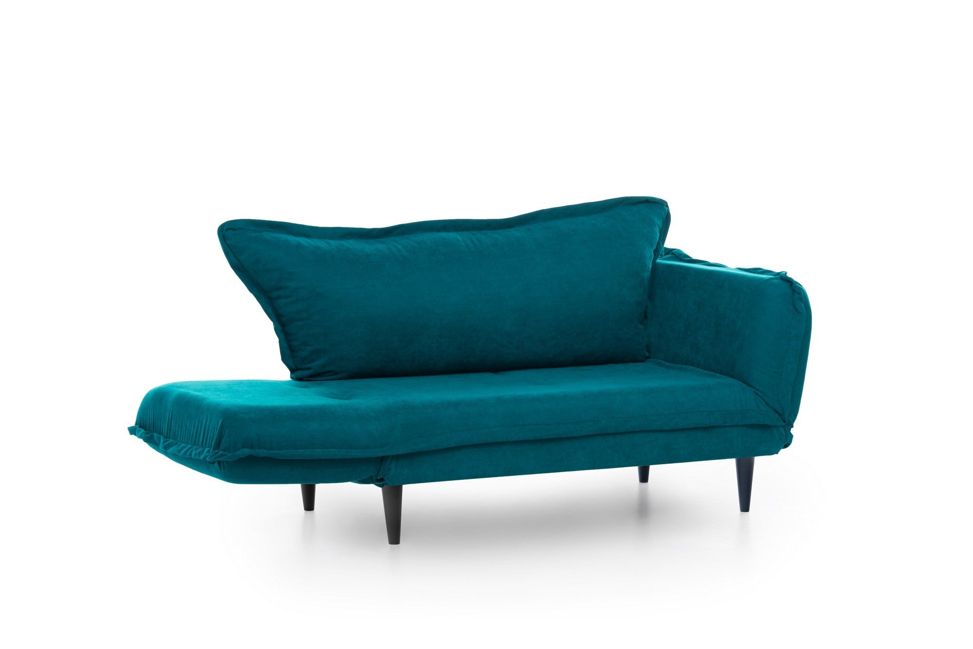 Erleben Sie das Vino Daybed in elegantem Petrolgrün – ein multifunktionales 2-Sitzer Sofa, das Stil und Komfort für Ihr Zuhause bietet.