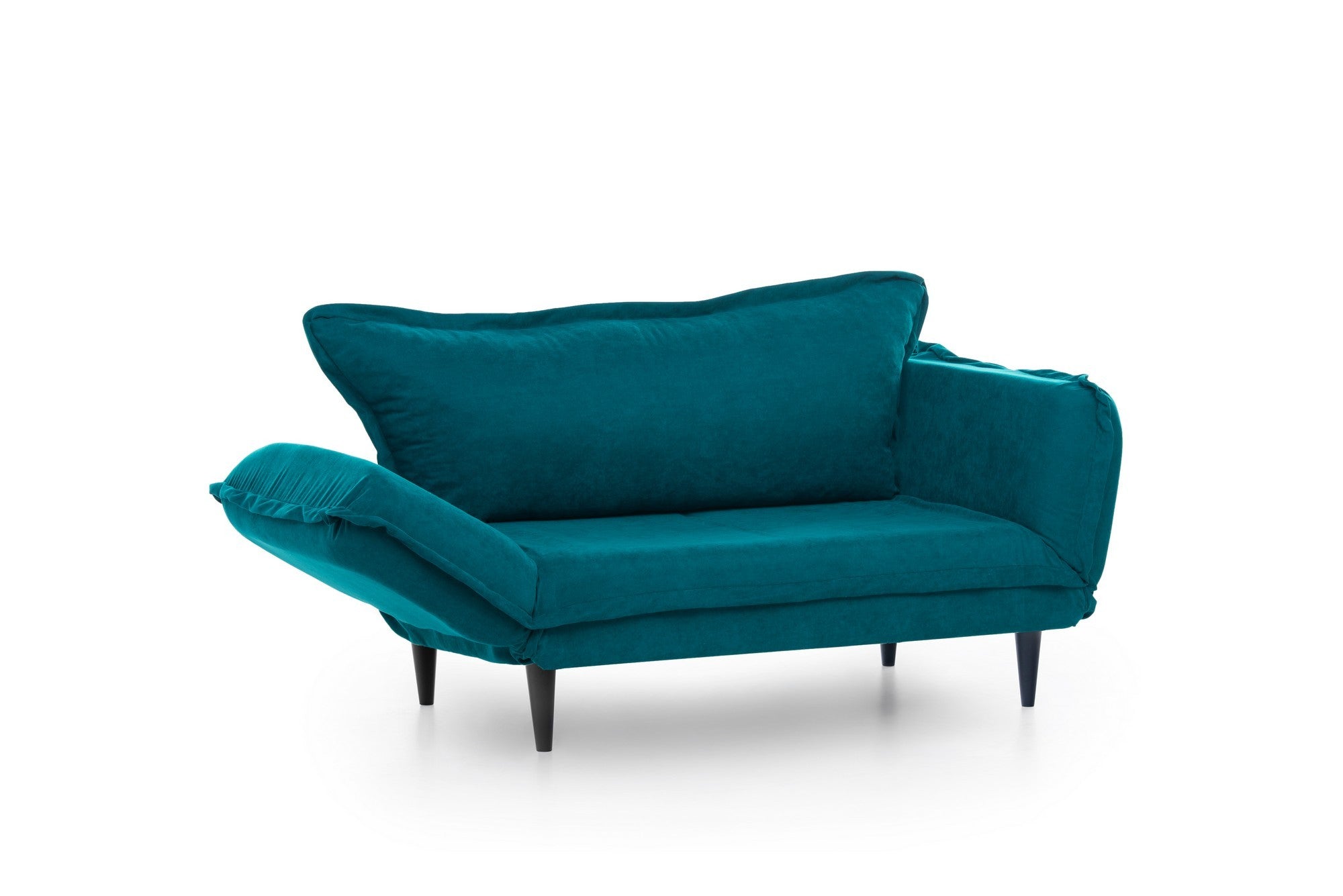 Erleben Sie das Vino Daybed in elegantem Petrolgrün – ein multifunktionales 2-Sitzer Sofa, das Stil und Komfort für Ihr Zuhause bietet.