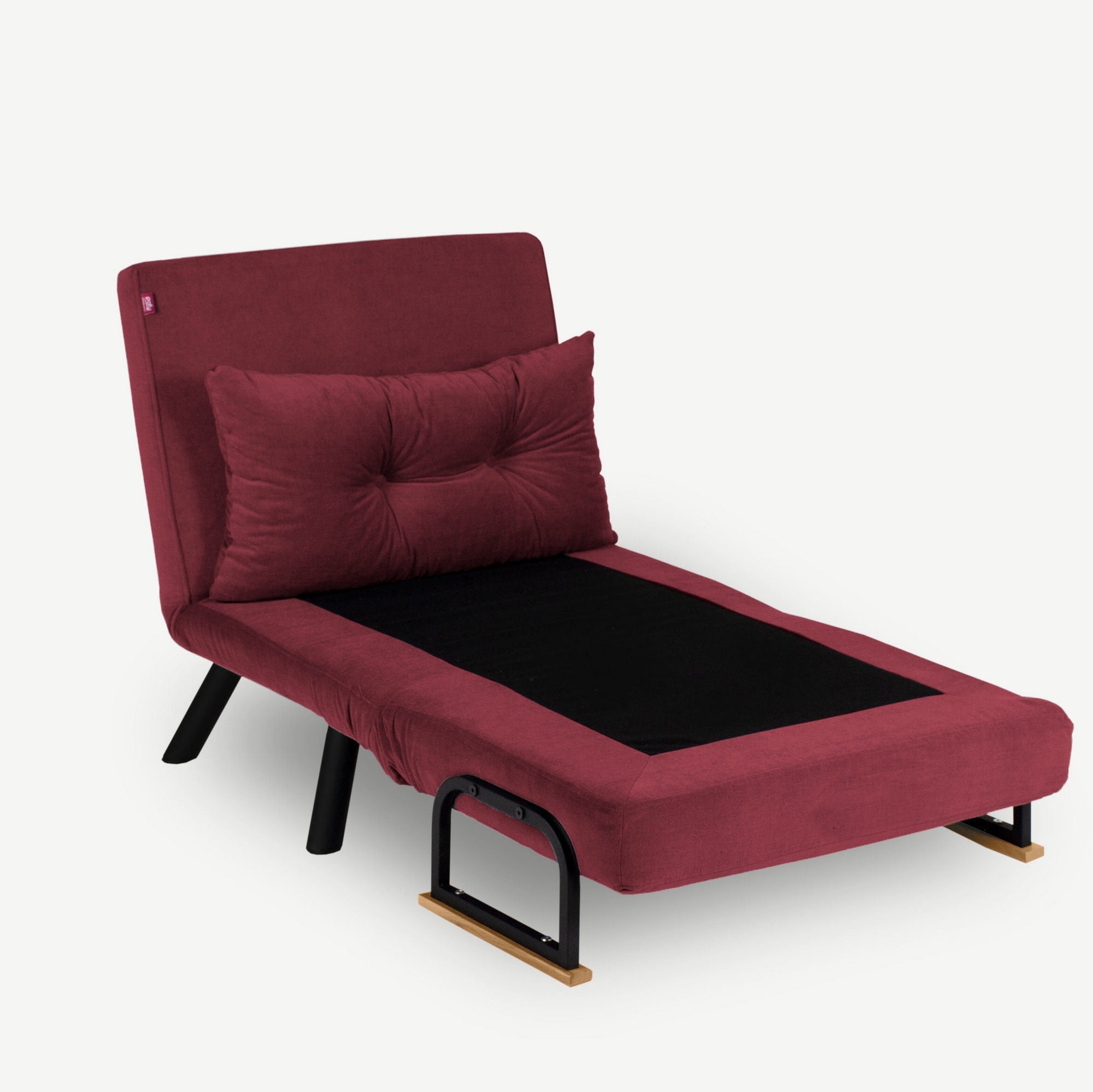 Entdecken Sie das Sando Single Bettsofa in stilvollem Maroon – die perfekte Lösung für kleine Räume, bietet Komfort und Funktionalität für jeden Anlass!