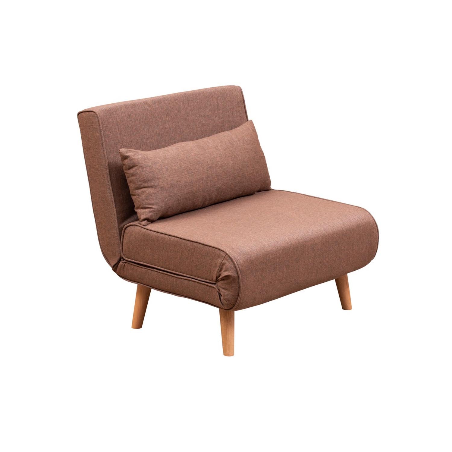 Folde Single - Brown in Braun präsentiert im Onlineshop von KAQTU Design AG. Bettsofa ist von Atelier Del Sofa