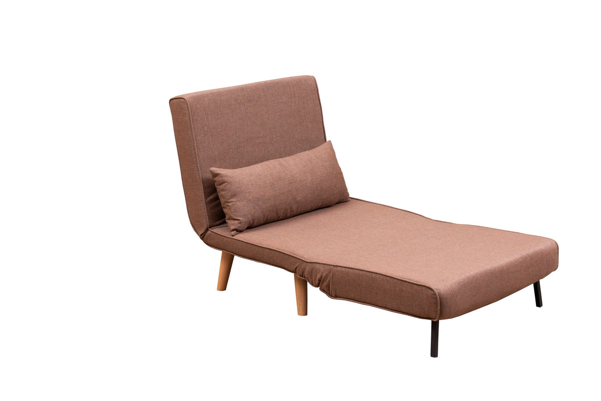 Folde Single Bettsofa - Braun in Braun präsentiert im Onlineshop von KAQTU Design AG. Bettsessel ist von Atelier Del Sofa