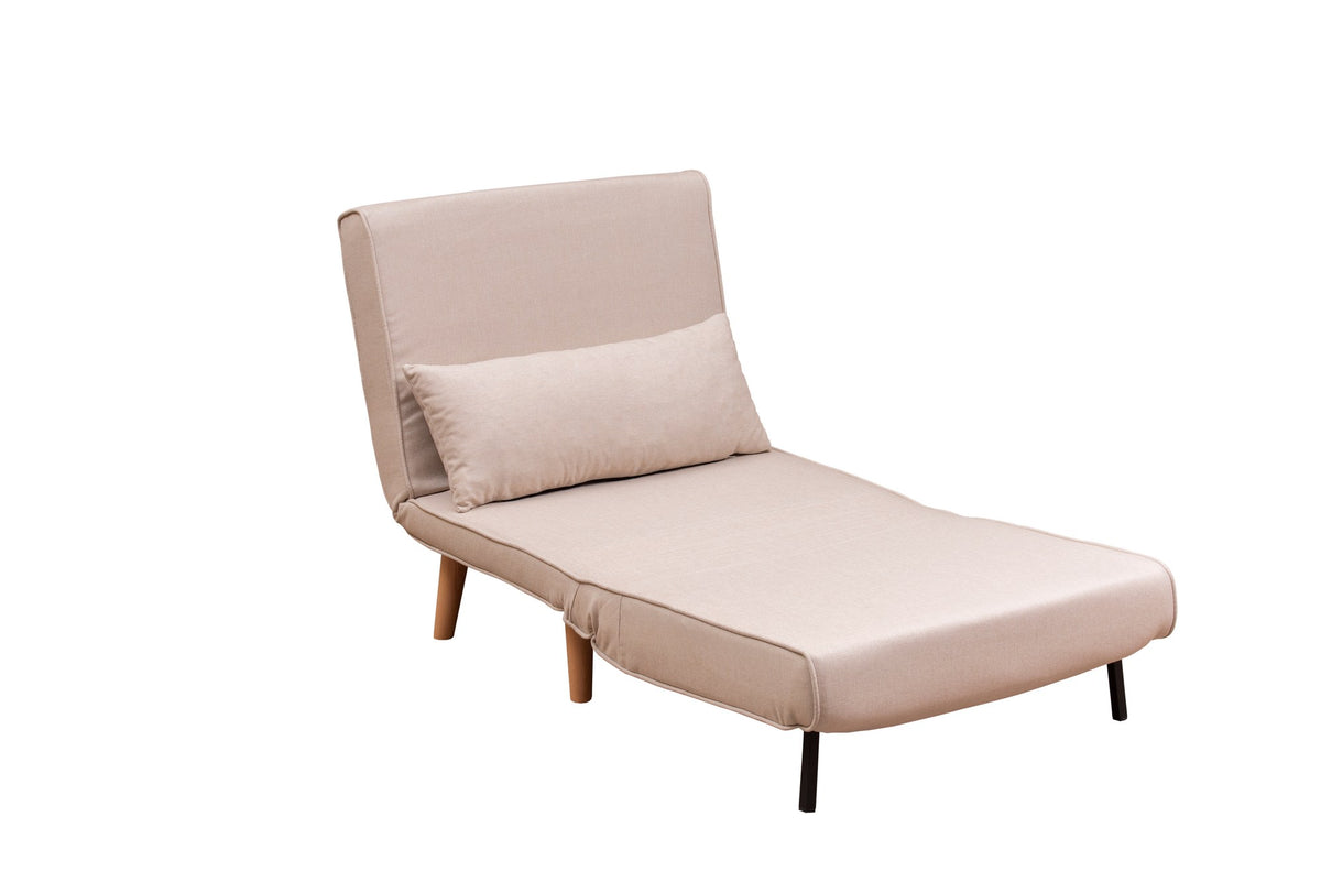 Folde Single Bettsofa - Sahne in Sahne präsentiert im Onlineshop von KAQTU Design AG. Bettsessel ist von Atelier Del Sofa