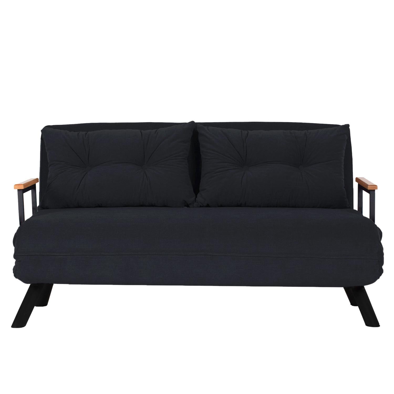 Sando 2-Seater - Black in Schwarz präsentiert im Onlineshop von KAQTU Design AG. Bettsofa ist von Atelier Del Sofa